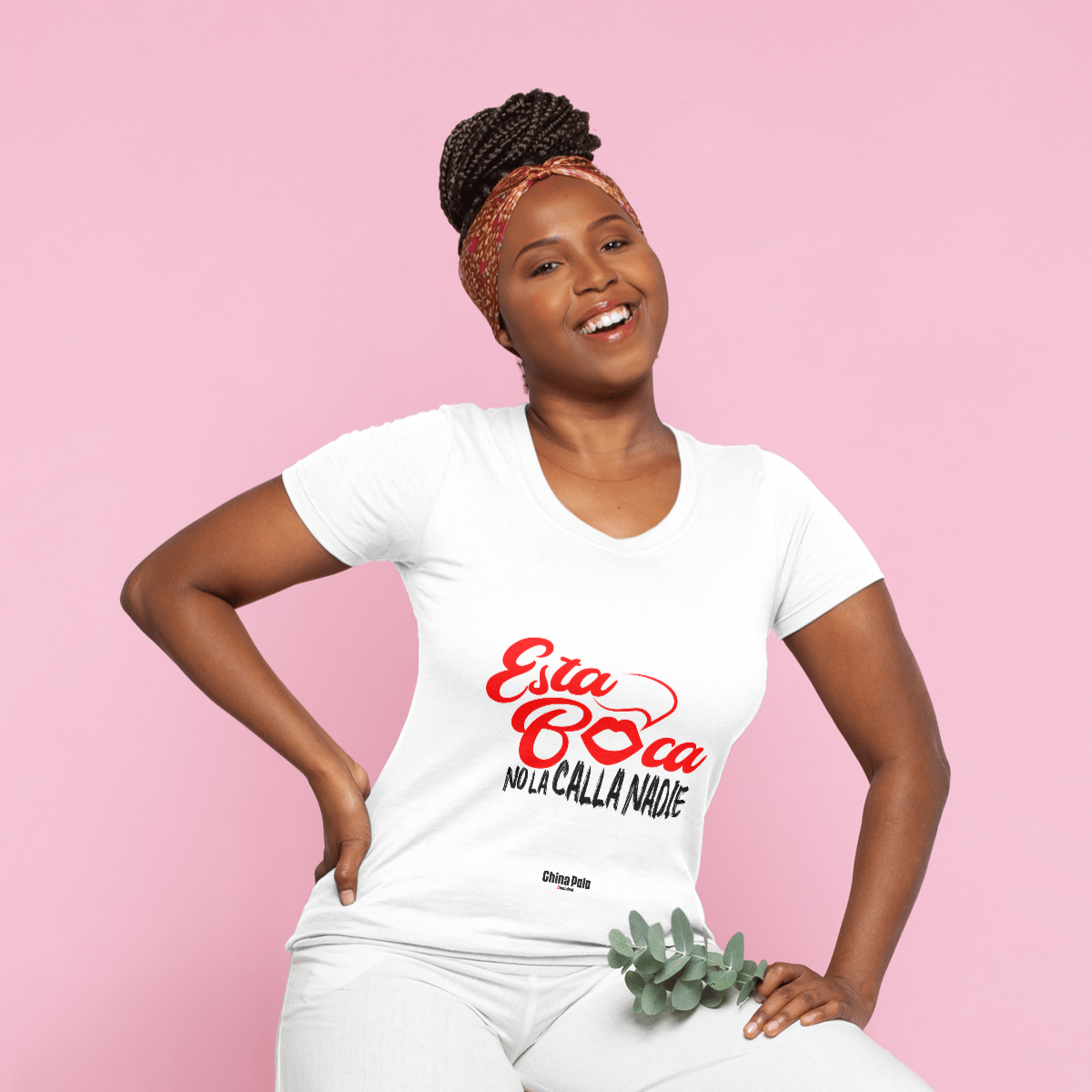 Polo mujer "Esta boca no la Calla Nadie" - Imagen 2